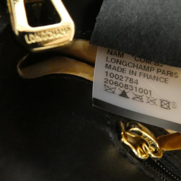 Longchamp Honore Rosato black leather crossbody bag htf NWT - Picture 7 of 8